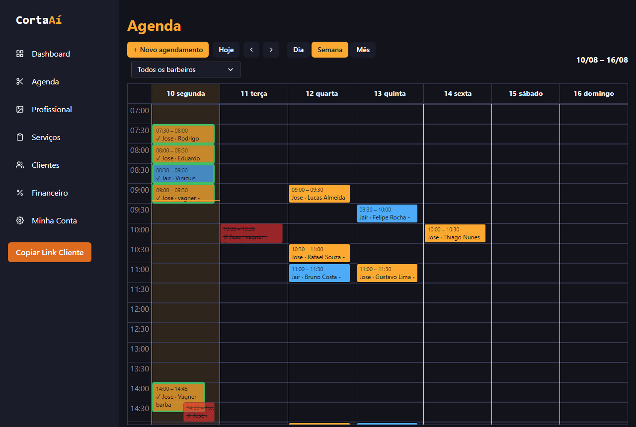 Agenda do CortaAí